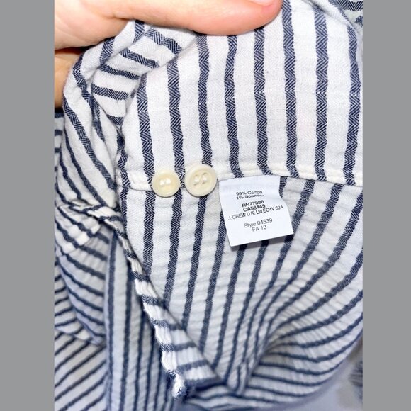 J.Crew Women's Striped Button Down Blouse - Size 8 - Picture 6 of 6